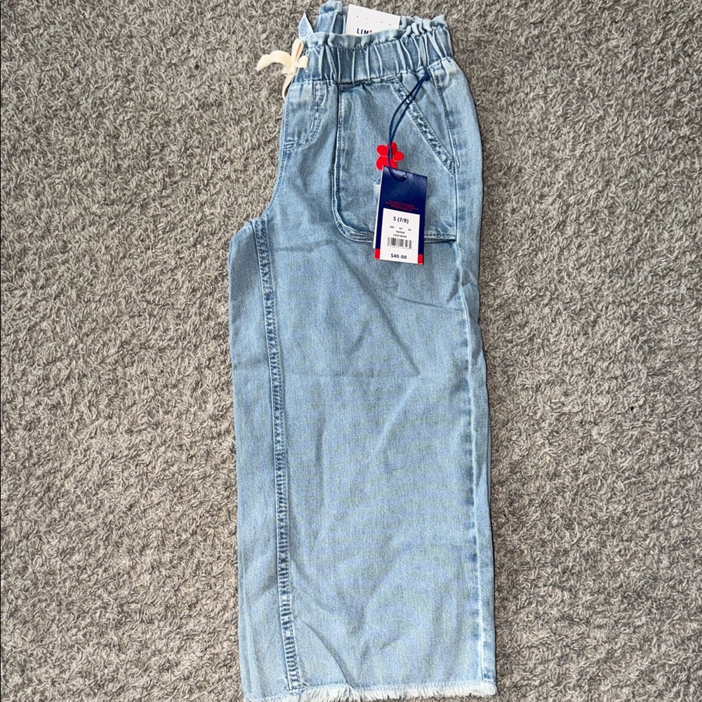 Limited Too Light Blue Kids Jeans with Red Flower